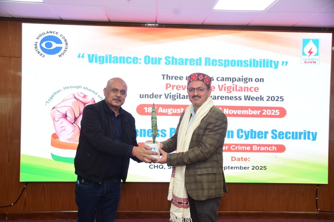 Awareness program on Cyber Security held at CHQ Shimla on dated 19.09.2025