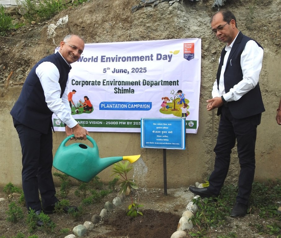 SJVN organized a Plantation Drive at Shimla on World Environment Day.