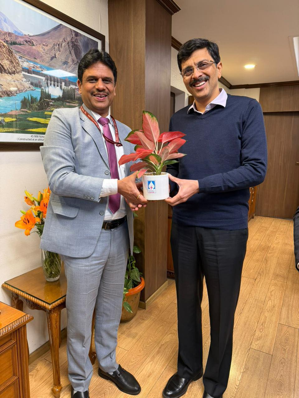 On the ocasion of New Year CMD met with Secy(Power) and Joint Secy (Hydro), MoP