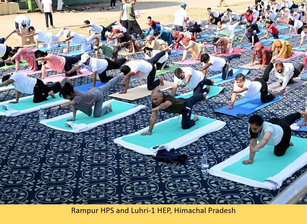 एसजेवीएन ने 12वां अंतर्राष्ट्रीय योग दिवस मनाया।