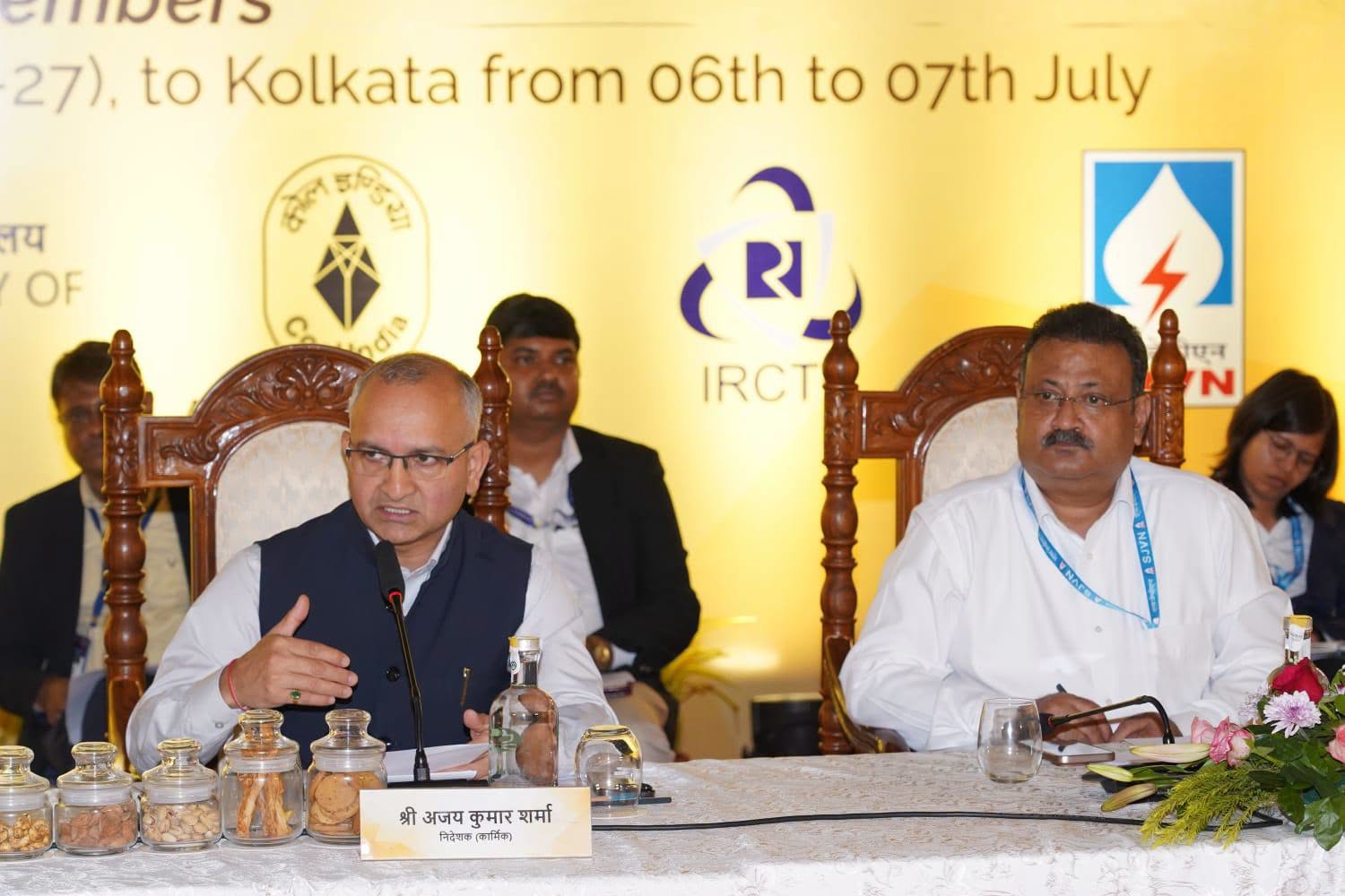 Sh. Ajay Kumar Sharma, Director (Personnel) SJVN, along with senior officials,participated in the meeting held during the Study Visit of the Committee on Public Undertakings (2026-27) at Kolkata.